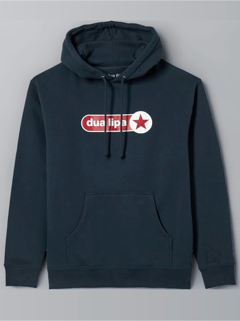 Dua Lipa Navy Logo Pullover Hoodie